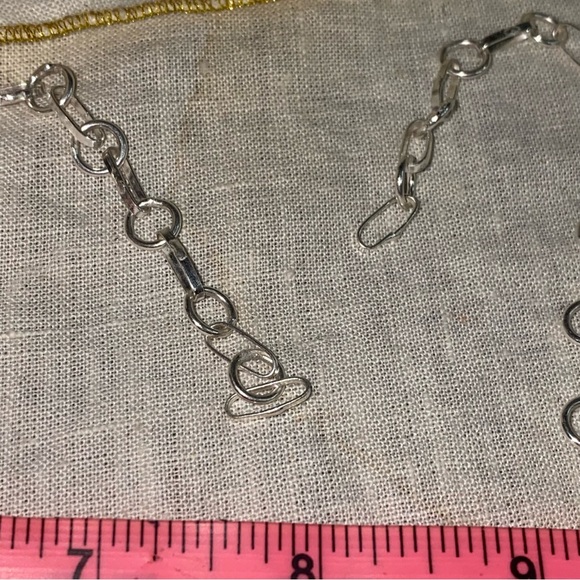 Sweet heart Botswana Agate + Pink Topaz exotic gemstone double tiered necklace - Picture 11 of 13